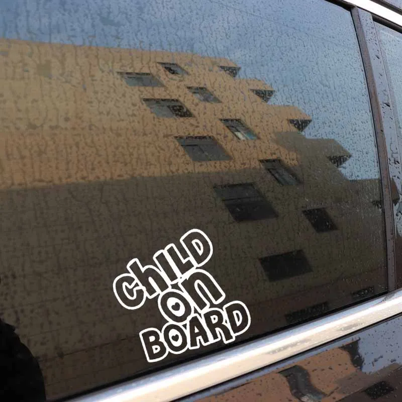 

YJZT 14cm*13.5cm CHILD ON BOARD Funny Vinyl Car Sticker Decal Sign Black Silver C10-00636