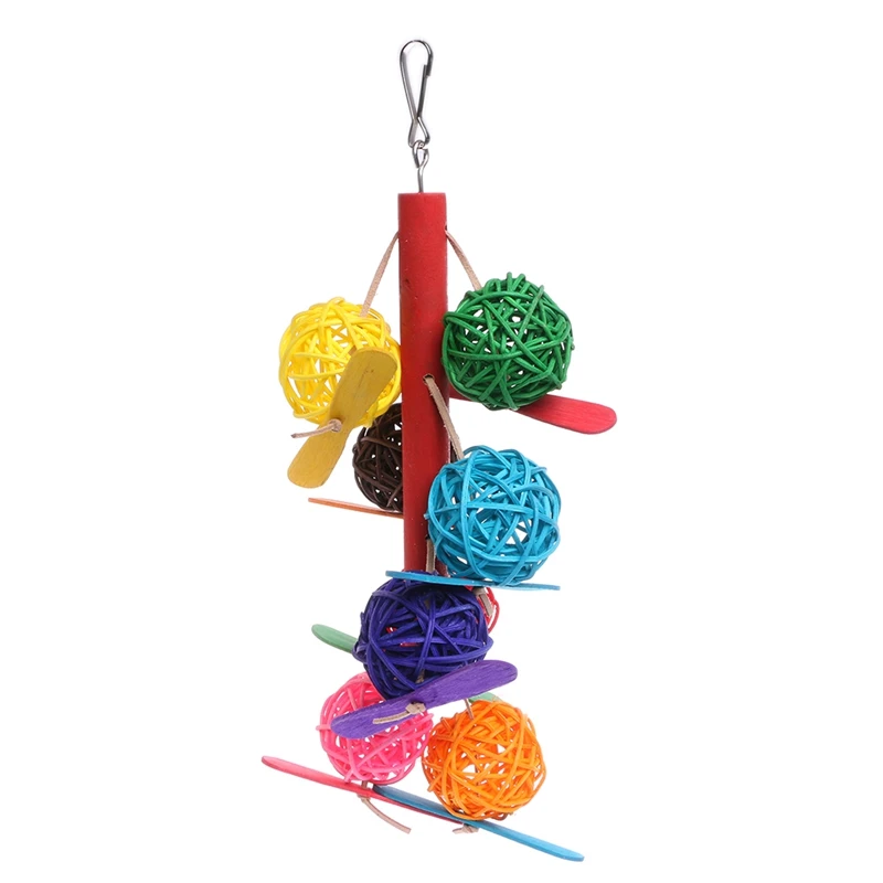 

Colorful Pet Parrot Toys Bird Bell Ball For Parakeet Cockatiel Chew Fun Cage Toys birds accessoires