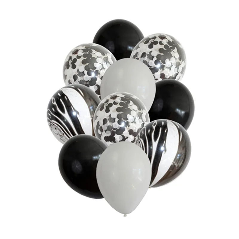 12 &quotсиний розовый черный мраморный воздушный шар&quot Конфетти &quotБукет латексные