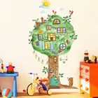 Мультфильм Дом на дереве виниловые наклейки на стену для детской комнаты детский сад украшение стены домашний декор художественные наклейки росписи dc8