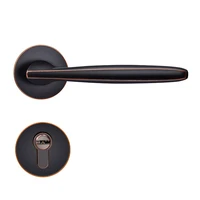 american black interior door lock zinc alloy door handles for bedroom