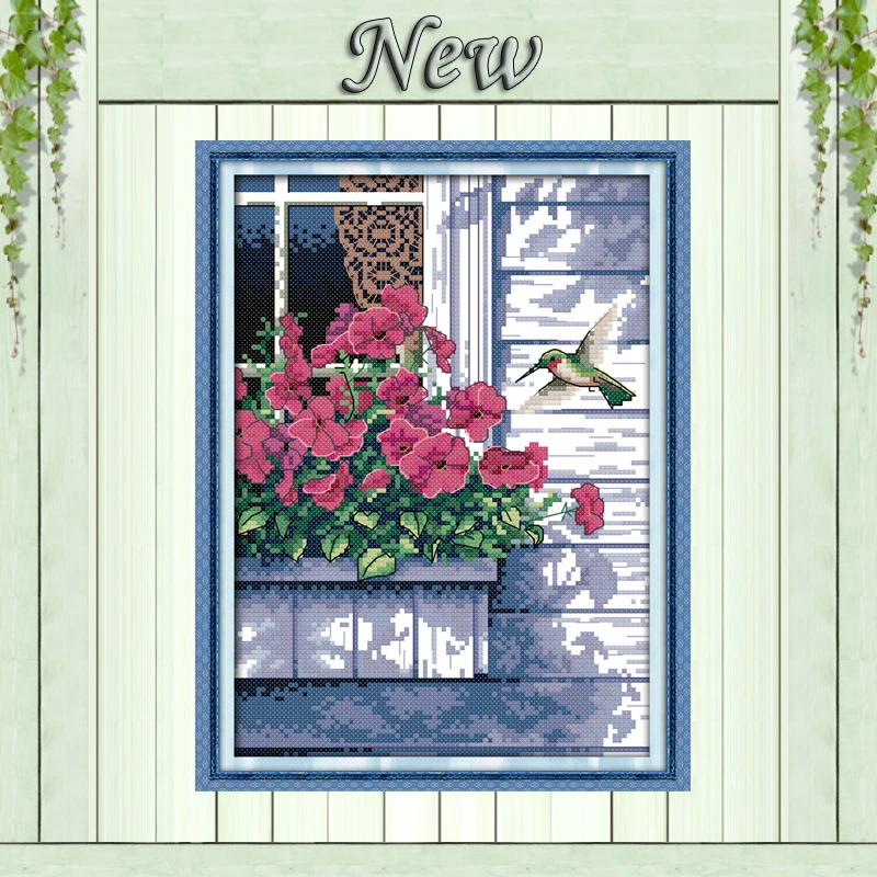Цветочное оформление с колибри картины рассчитаны на холст DMC 11CT 14CT наборы для