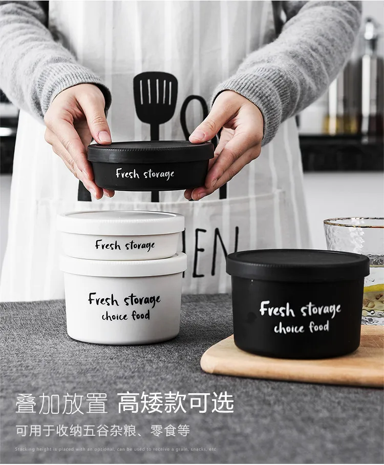 Бросился прямые продажи 1 м Potes Jar кухня для зерна герметичная емкость бытовой пластик Ротари крышка еда хранения закуски