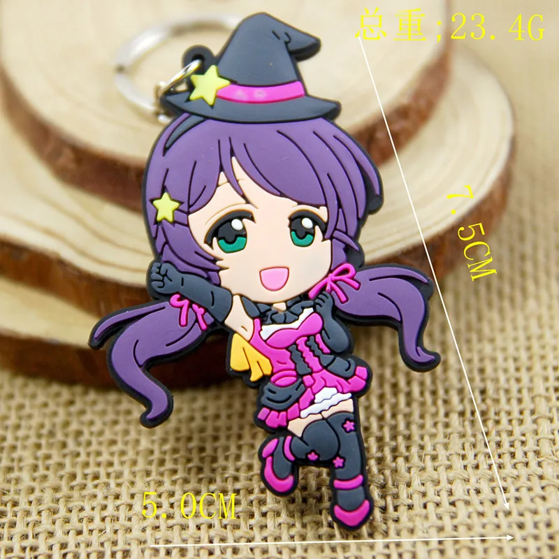 9 шт./лот LOVELIVE игрушки брелоки LOVE LIVE Doll Honoka kotory Umi Eli Nozomi Maki Rin Hanayo Nico фигурка кулон из