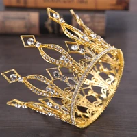 vintage queen king tiaras crown baroque fashion tiaras and crowns pageant headdress princess diadem hair jewelry accessories