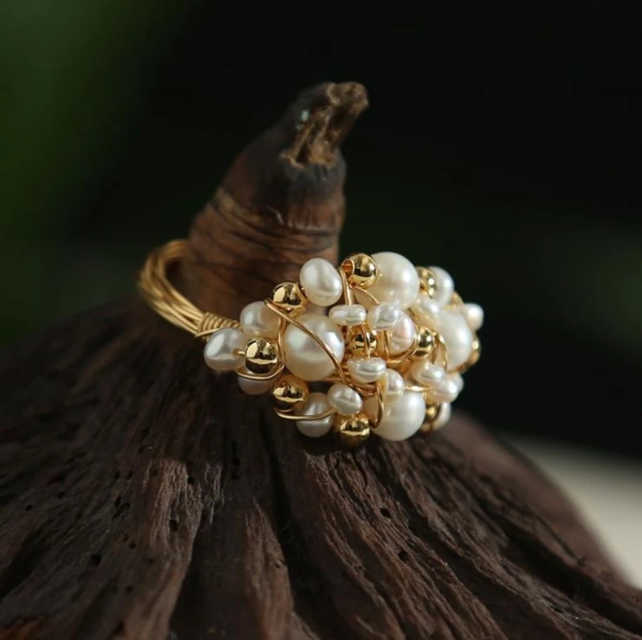 Новое поступление 2019 кольца с жемчугом ювелирные украшения кольцо на палец 14 к