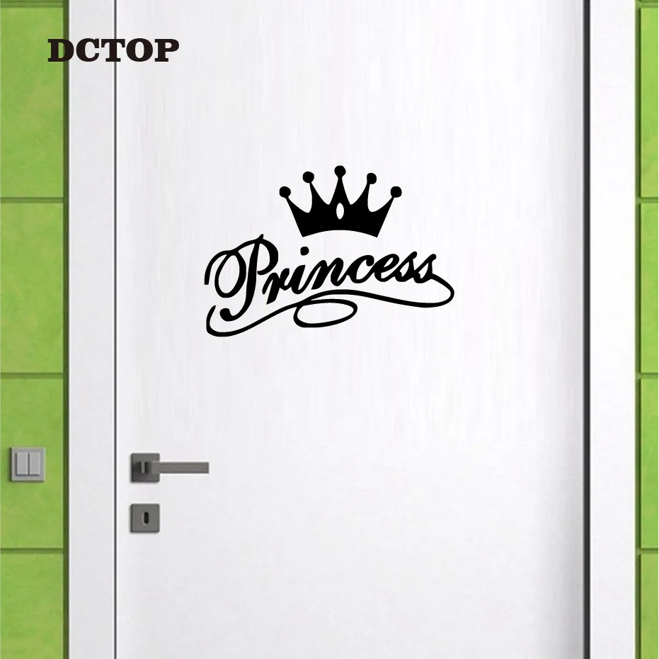 DIY Принцесса наклейки на стену виниловые наклейки на дверь красивое искусство королевская императорская корона обои для девочек Детская комната украшение дома