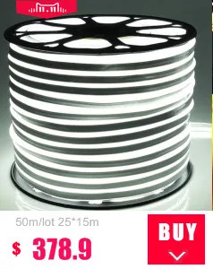 Fanlive 50 м AC220V 110 В Светодиодная лента 5050 60 Светодиодный s/M IP67 водонепроницаемый RGB, 16 цветов веревка освещение для наружного радиочастотного пульта дистанционного управления