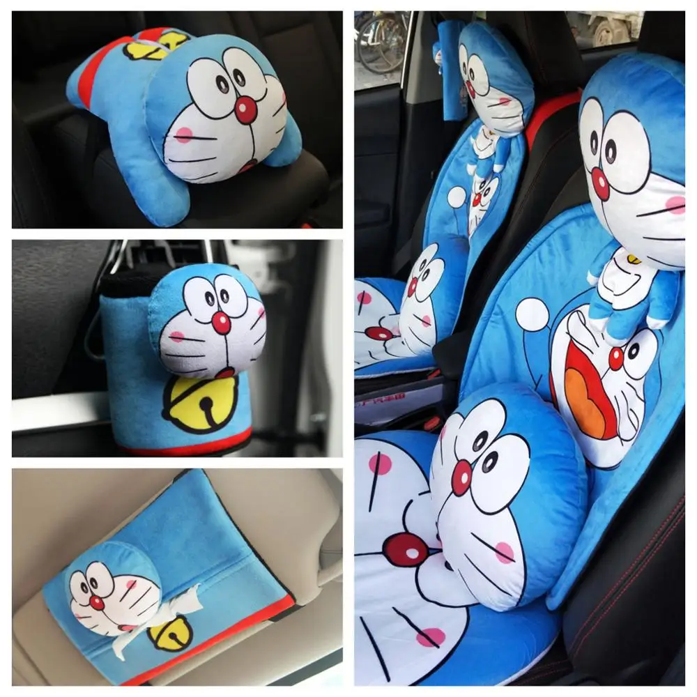 1 шт. мультяшная плюшевая подушка Doraemon с креплением на автомобиле чехол для ремня