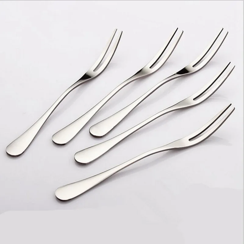 3pcs/set Stainless Steel Mini Party Forks and knife Fruit cake Forks with Prong Bistro Cocktail Tasting Appetizer Forks Set