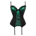 Корсет женский кружевной, приталенное бюстье с чашками пуш-ап