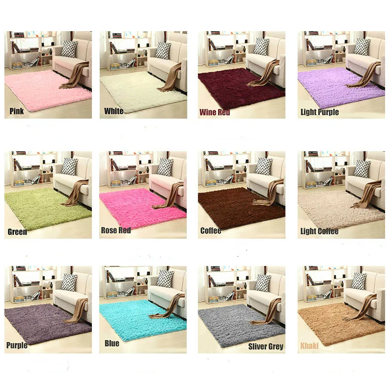 Коврики из искусственного меха пушистые противоскользящие ворсистые alfombra 16