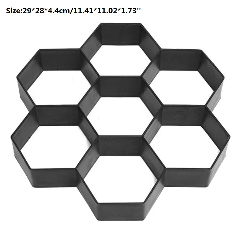 Hexagon 1 Садовые формы для керамической плитки, садовая дорожка, бетонная форма, сделай сам, вручную мощение цемента, кирпича, камня, сада, дома, дороги, бетонные формы - Цвет: Hexagon 1