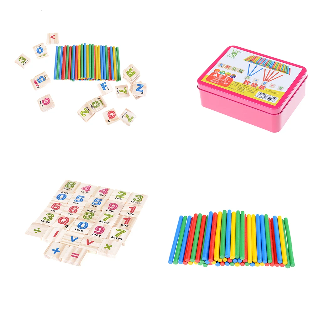 Детские раннего обучения деревянные цифры палка подсчет математики