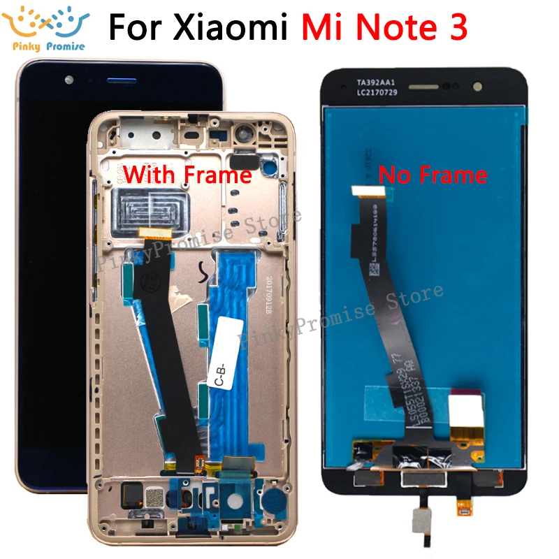 ЖК дисплей для Xiaomi Mi Note 3 + сенсорный экран со сканером отпечатков пальцев FPC