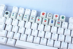 Колпачки для клавиш с механической клавиатурой OC, колпачки для клавиш Маджонга, индивидуальные колпачки для клавиш с сублимационной печатью PBT