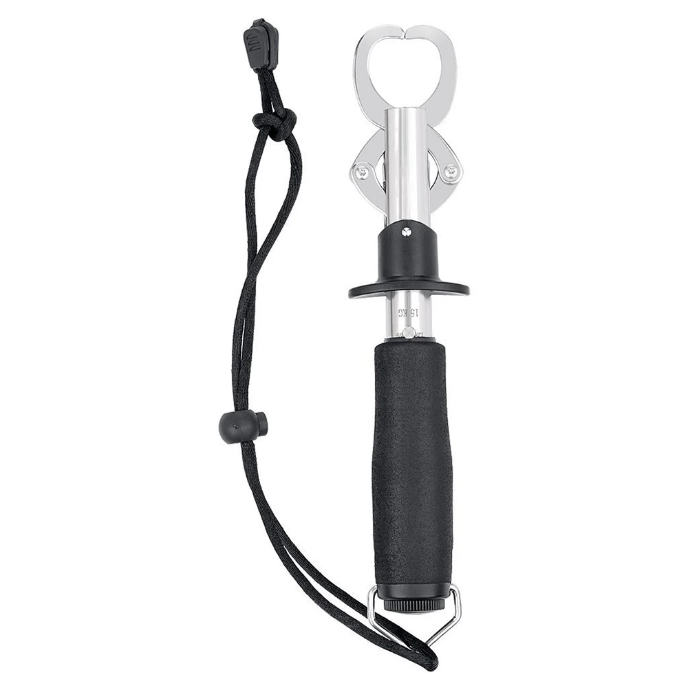 Black 1500 шт портативный FLG-S-001 захват для губ для рыбы инструмент для захвата из нержавеющей стали рыболовные снасти Рыба держатель встроенный пружинный весы - Цвет: Black
