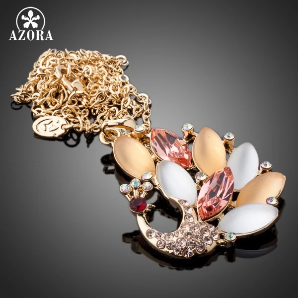 Ожерелье с австрийским кристаллом Stellux TN0122 от AZORA|crystal pendant necklace|necklace apendant necklace |