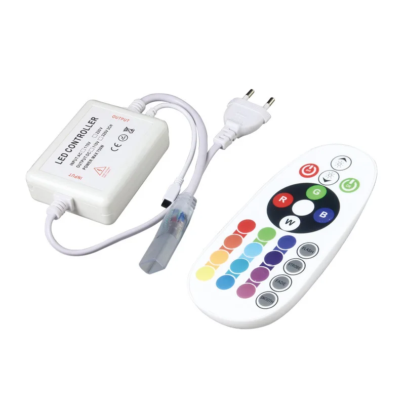 AC220V/240 V ИК 24 контроллеры кнопки RGB 5050 Светодиодные ленты света светодиодный свет 16