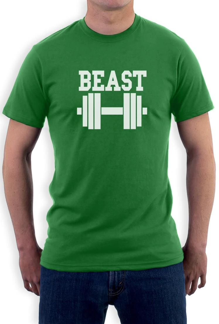 Футболка для тренировок с надписью Beast Гантели | Мужская одежда