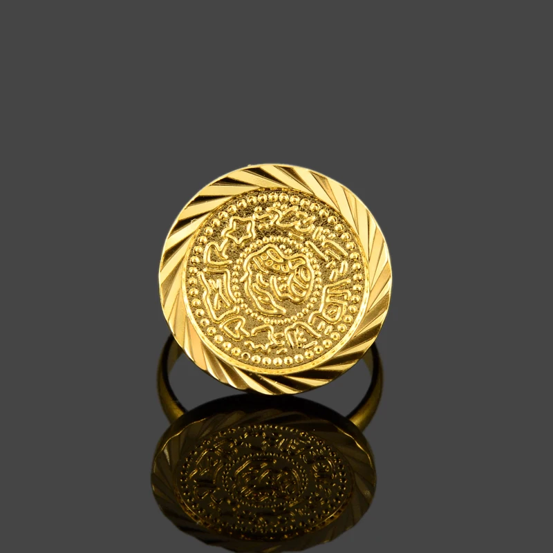 Женские круглые кольца в стиле бохо вечерние золотого цвета бижутерия на палец