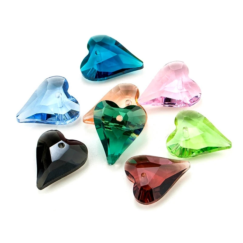 21 мм 8 шт./упак. разные цвета с украшением в виде кристаллов дикие сердца кулон