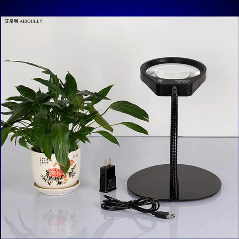 Домашнее 10 настольное увеличительное стекло со светодиодной подсветкой