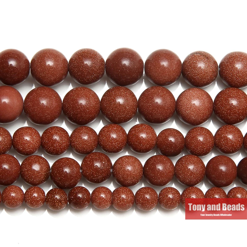 15 &quotиз натурального золота песчаник золотой песок Круглый Loose Beads 3 4681012 мм