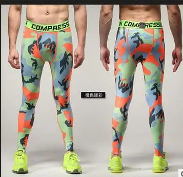 Мужские камуфляжные легинсы с 3D принтом быстросохнущие компрессионные штаны