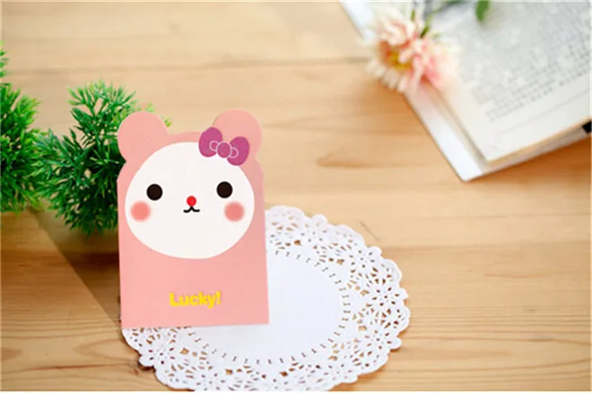 12 pcs/lot cute folding greeting card thank you birthday christmas envelope writing paper stationer |