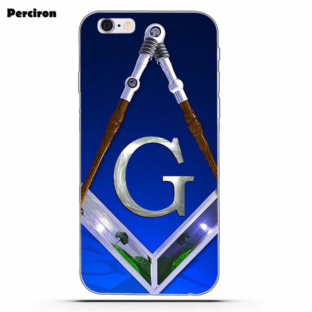 Perciron масонский мягкий модный чехол для iPhone X 4 4S 5 5C SE 6 6 S 7 8 Plus Galaxy S5 S6 S7 S8 Grand Core II Prime Alpha