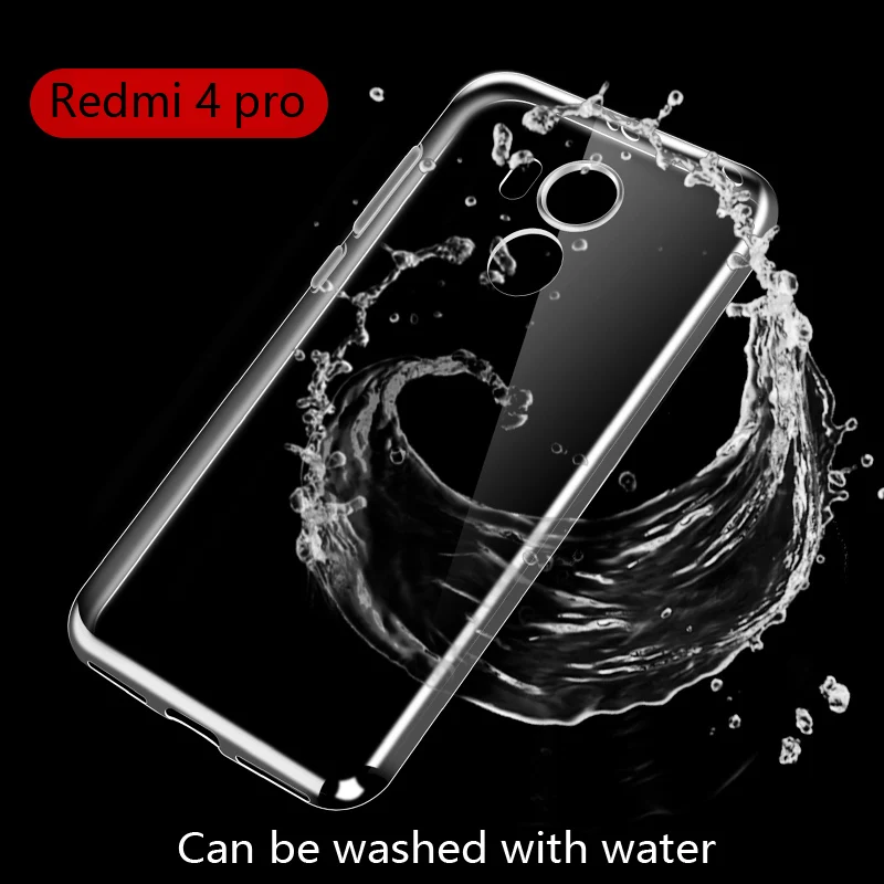 Для Xiaomi Redmi 4 Pro Чехол 5 0 дюймов прозрачная задняя крышка из ТПУ мягкий чехол для Xiomi
