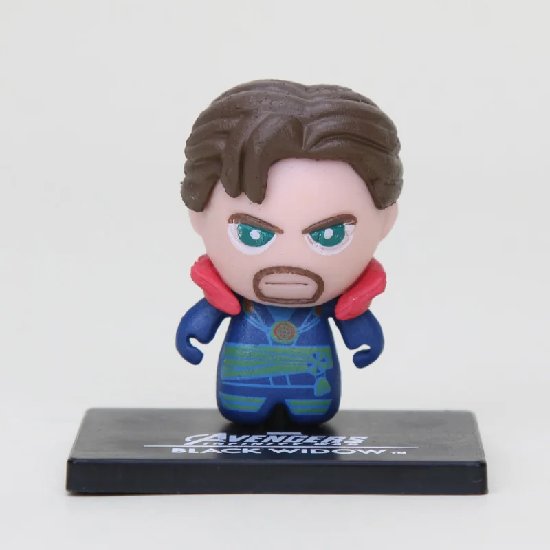 4 см 8 шт./компл. Marvel игрушки Мстители завершающей с принтом «Железный человек», «Человек-паук», Набор фигурок супергероев танос черный пантера ПВХ фигурки