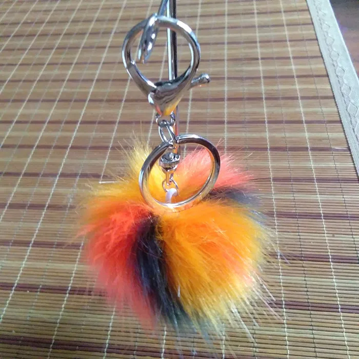 12 шт./лот Искусственный мех Бренд брелоки с помпонами большие Лобстер Pom