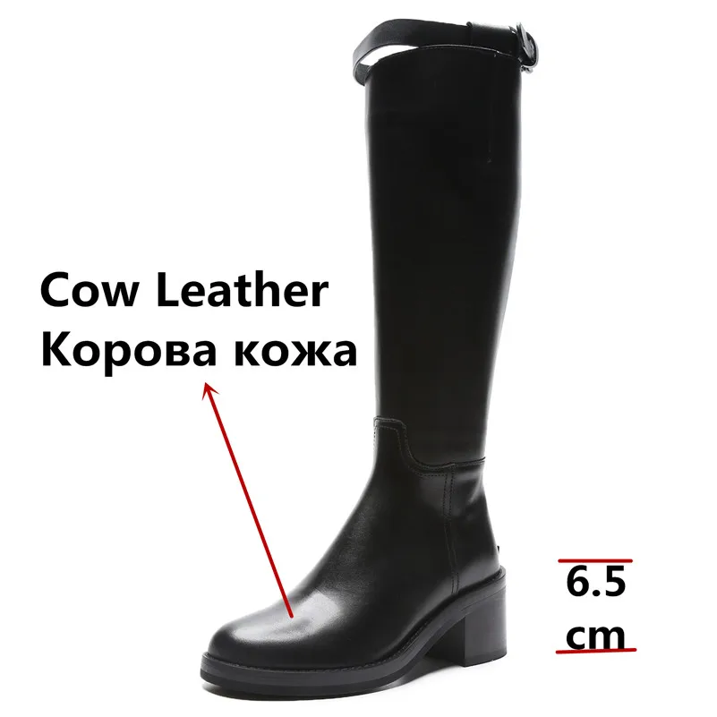FEDONAS/осень-зима; Новинка; выразительные женские сапоги до колена на квадратном каблуке; классические сапоги для верховой езды из натуральной кожи; теплая женская обувь для вечеринок