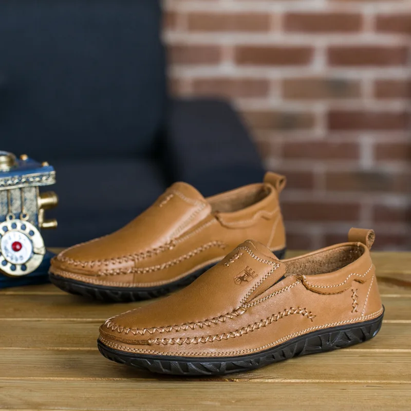 Для мужчин Модельные туфли из натуральной кожи модные Бизнес дышащий платье