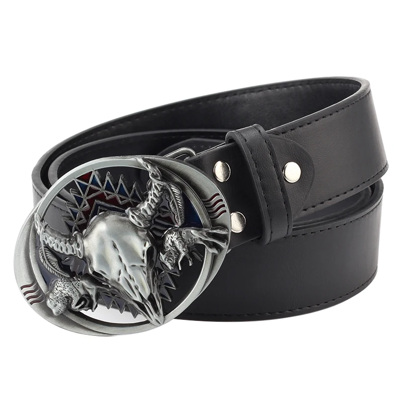 Ремень с пряжкой из бычьего сплава|Мужские ремни| |