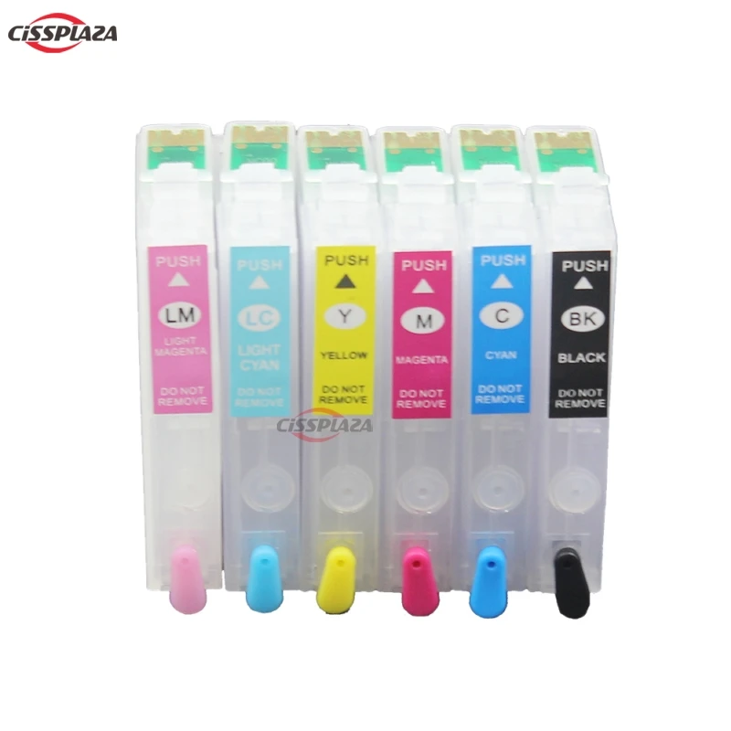 

CISSPLAZA T0981 10sets refill ink cartridge compatible for epson Artisan 600/700/800/710/810/725/835/837/730 T0981 -T0996