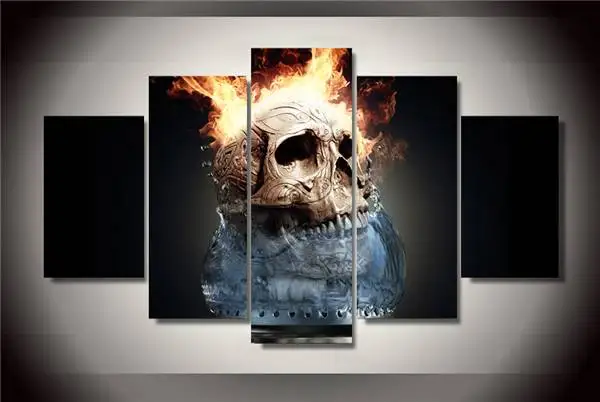 Hd с принтом череп живопись на холсте Декор печать плакат картина холст