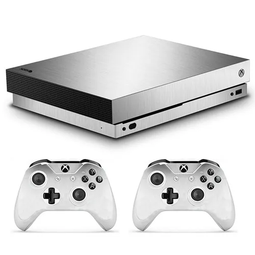 YSX1X0714 Металлическая матовая наклейка для microsoft Xbox One X консоль и 2 контроллера для Xbox One X наклейка для кожи виниловая - Цвет: YSX1X0714