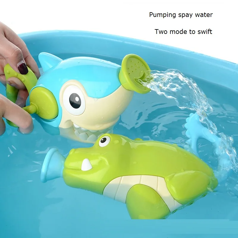 Детские игрушки для игры в воде дрожание рук насос акулы Ванная комната