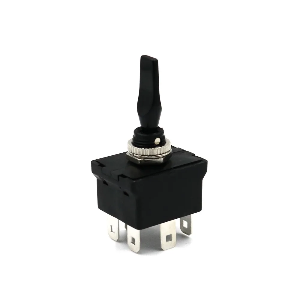 

SCI R13-54B 6Pin Momentary MON-OFF-MOM Self-Return DPDT 12mm Car Toggle Switch DC12V 20A