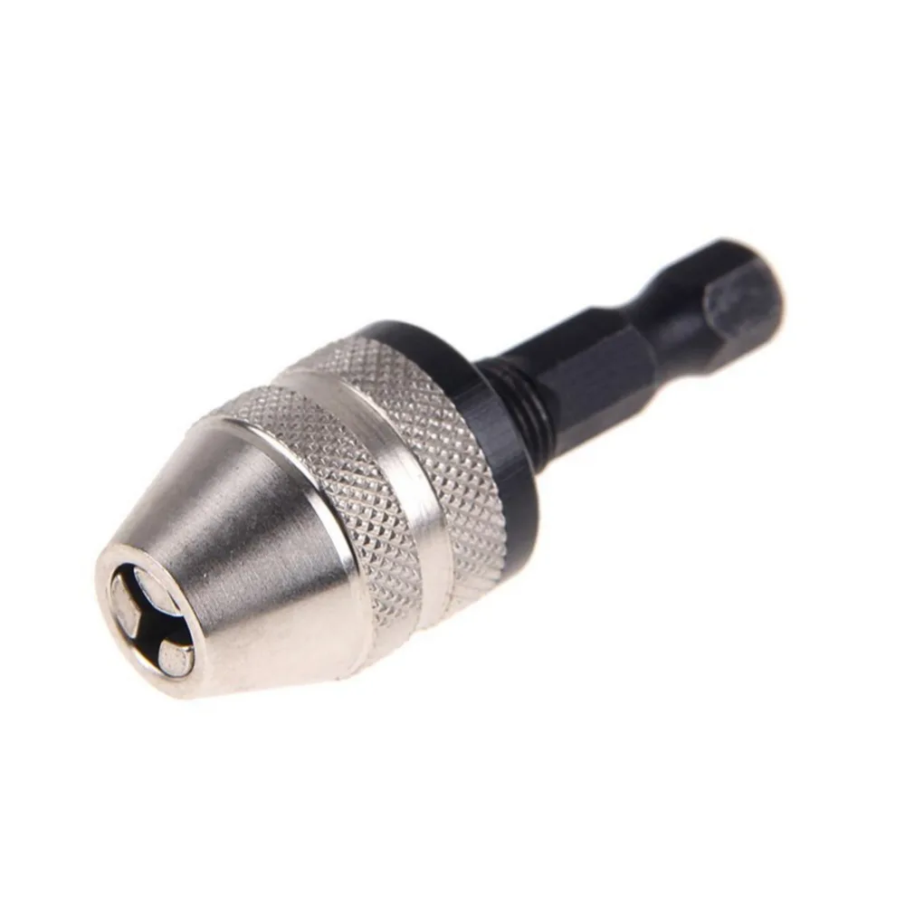 

Drill Bit Chuck Hex Shank Adapter Converter Quick Change Chuck 1pc 0.3-3.4mm Electric Screwdriver Drill Chuck Sliver&Black