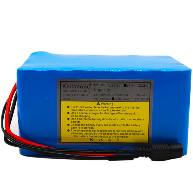 Аккумулятор высокой емкости 24 v 10ah 7S5P 15A BMS 250 w 29 4 V 10000 mAh аккумулятор для мотора