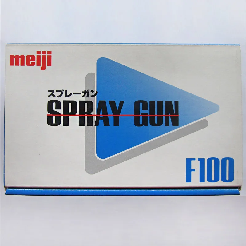 Японский ручной пистолет-распылитель Meiji F-100, тип подачи давления без чашки, 0,8 1,0 1,3 1,5 мм размер сопла F100 пистолет для рисования