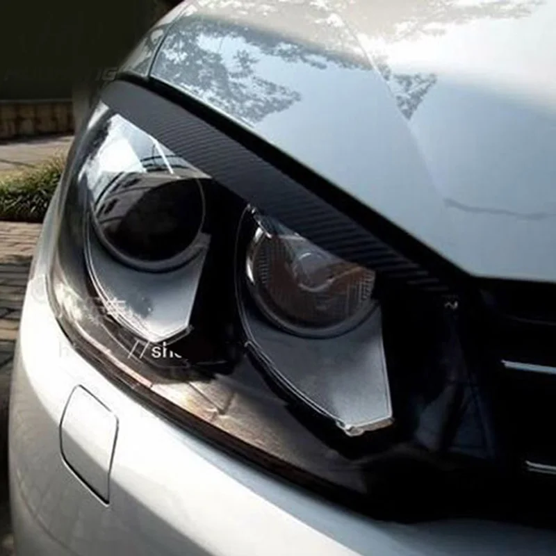 Vtear для Volkswagen Polo фары брови-наклейки 3D углеродное волокно Пастер внешняя отделка продукты аксессуар часть 2011