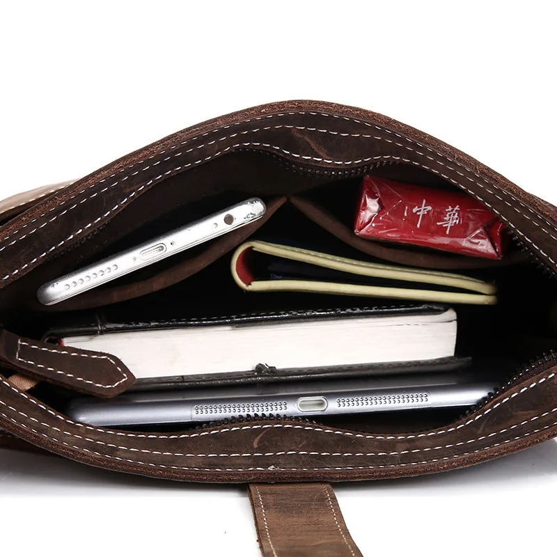 

Johnature 2021 New Vintage Genuine Leather Men Messenger Bag Solid Cover Soft Cow Leather Large Capacity Shoulder&Crossbody Bags