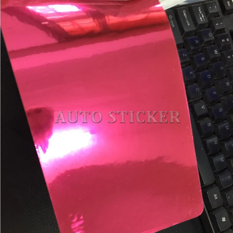 Красная роза зеркальная хромированная виниловая пленка эластичная клейкая