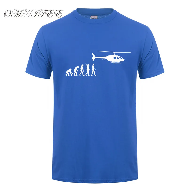 Новинка модная футболка с вертолетом Мужская хлопковая коротким рукавом