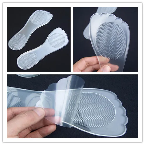 

1 Pair Transparent Silicone Gel Insoles Feet Care Arch Support Non-Slip Insoles Feet Care High Quality